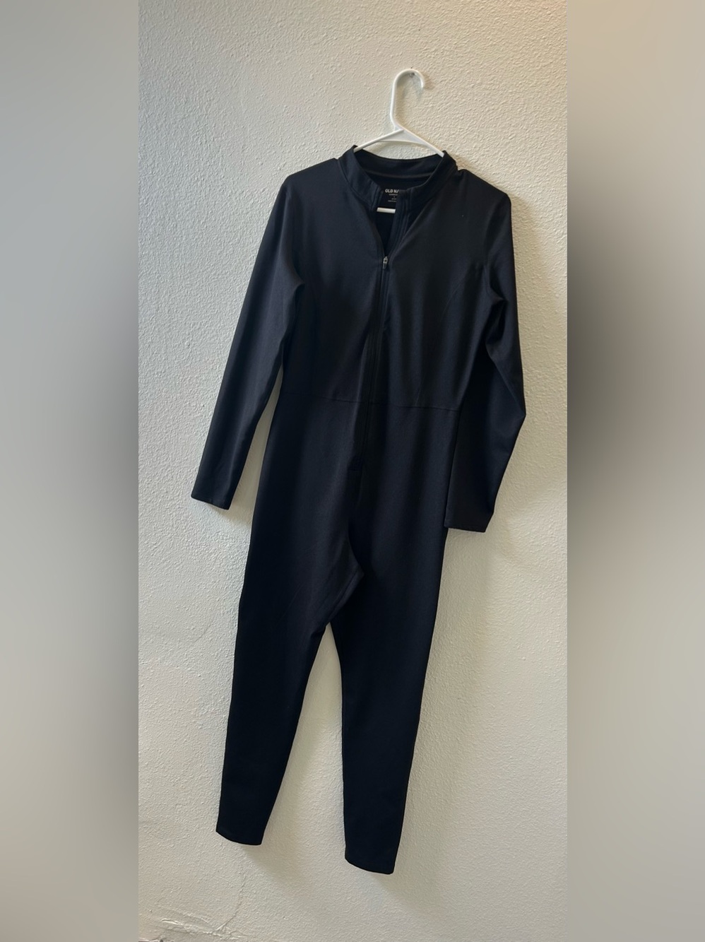 Old Navy Black Long-Sleeve Zip-Front Jumpsuit